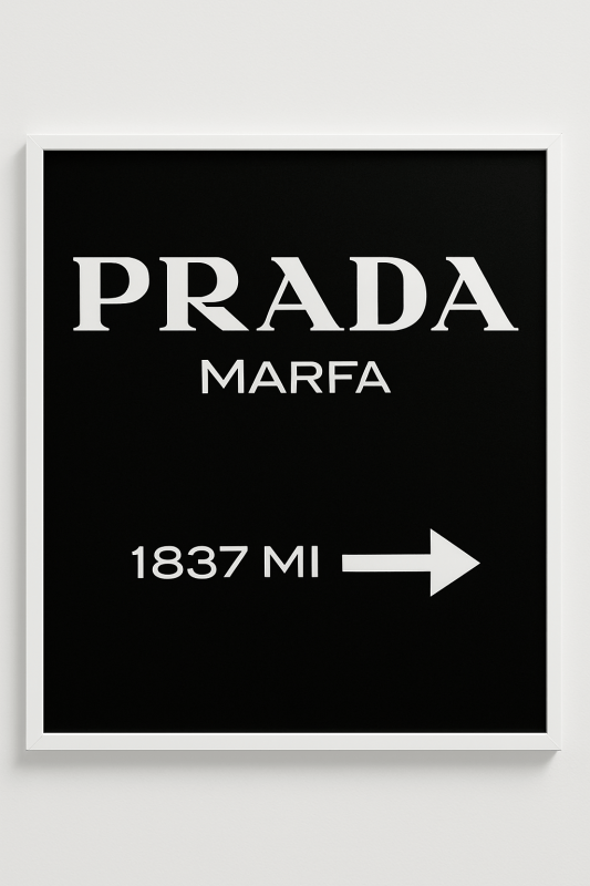 Znak Prada Marfa - CasaNookDecor