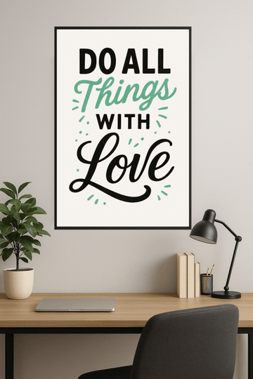 Zrób Wszystko Z Miłością - Plakat - CasaNookDecor – plakat do druku
