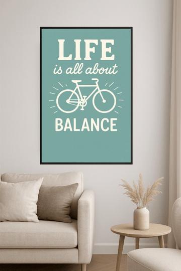 Życie To Równowaga - Plakat - CasaNookDecor – plakat do druku
