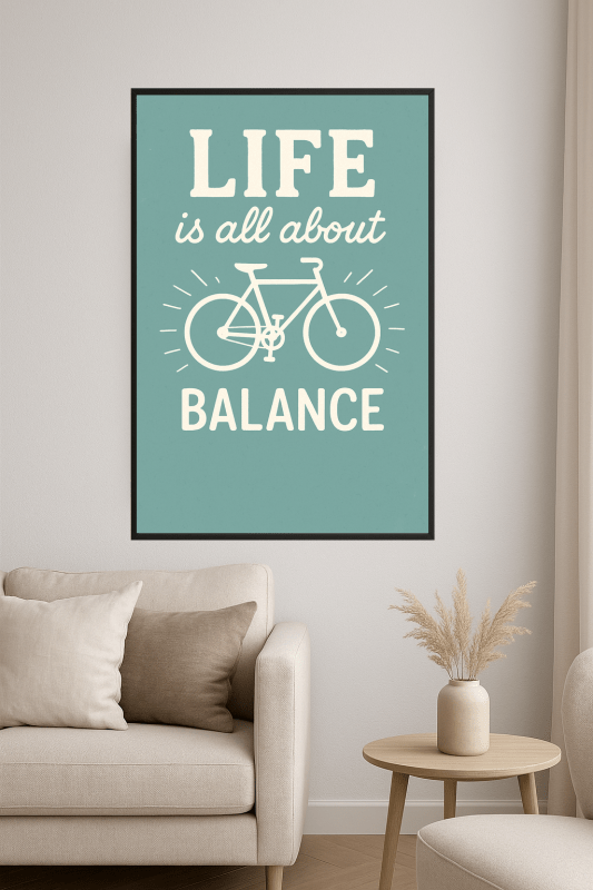 Życie To Równowaga - Plakat - CasaNookDecor