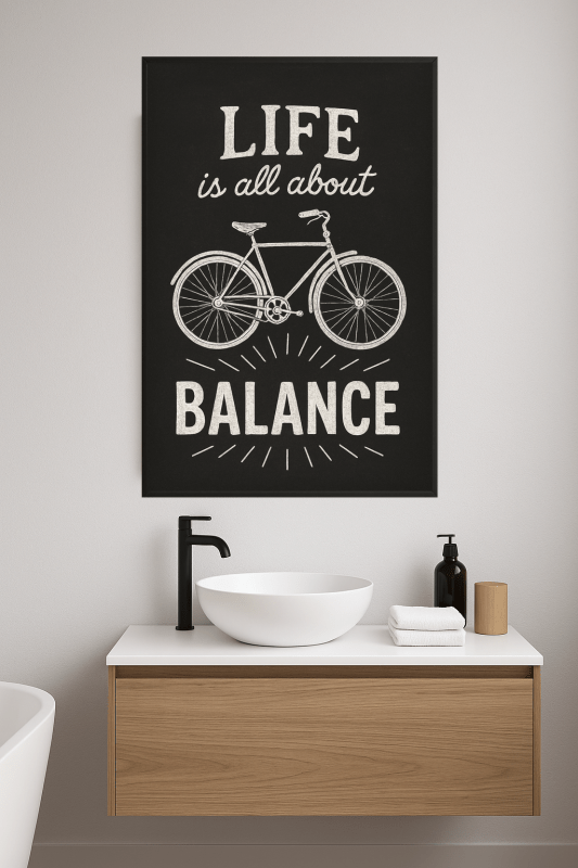 Życie To Równowaga - Plakat - CasaNookDecor