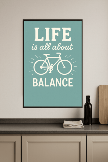 Życie To Równowaga - Plakat - CasaNookDecor – plakat do druku