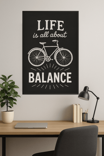 Życie To Równowaga - Plakat - CasaNookDecor – plakat do druku