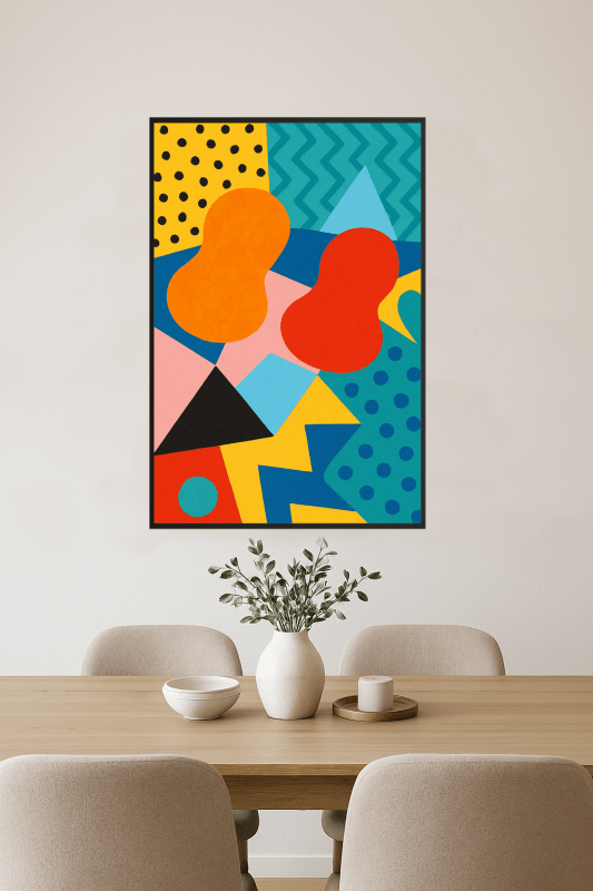 Żywy Abstrakcyjny Druk Sztuki - CasaNookDecor
