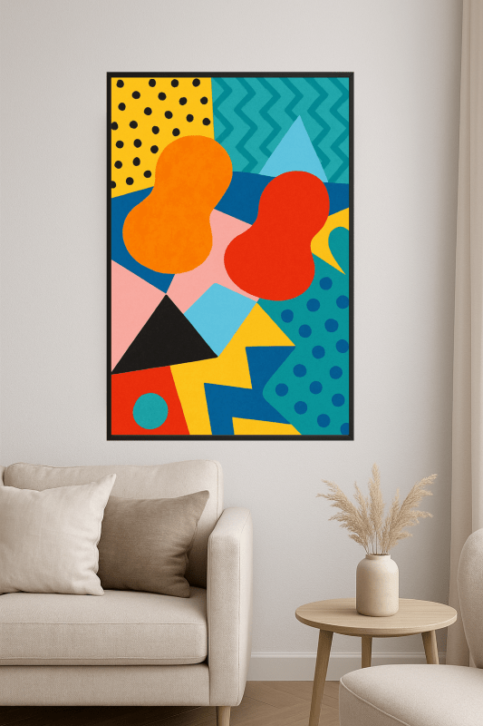 Żywy Abstrakcyjny Druk Sztuki - CasaNookDecor