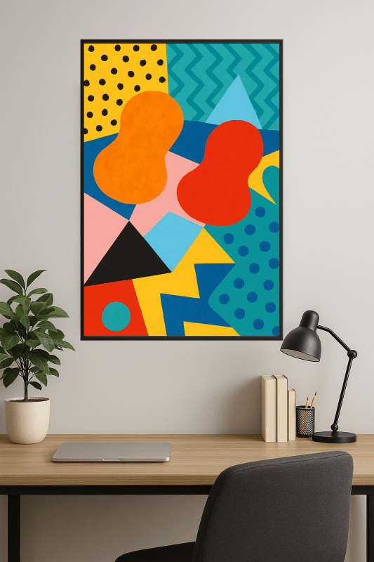 Żywy Abstrakcyjny Druk Sztuki - CasaNookDecor