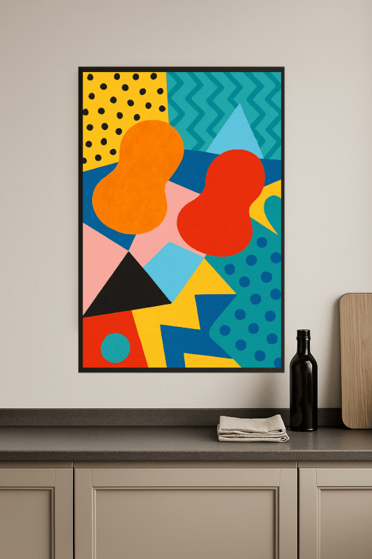 Żywy Abstrakcyjny Druk Sztuki - CasaNookDecor