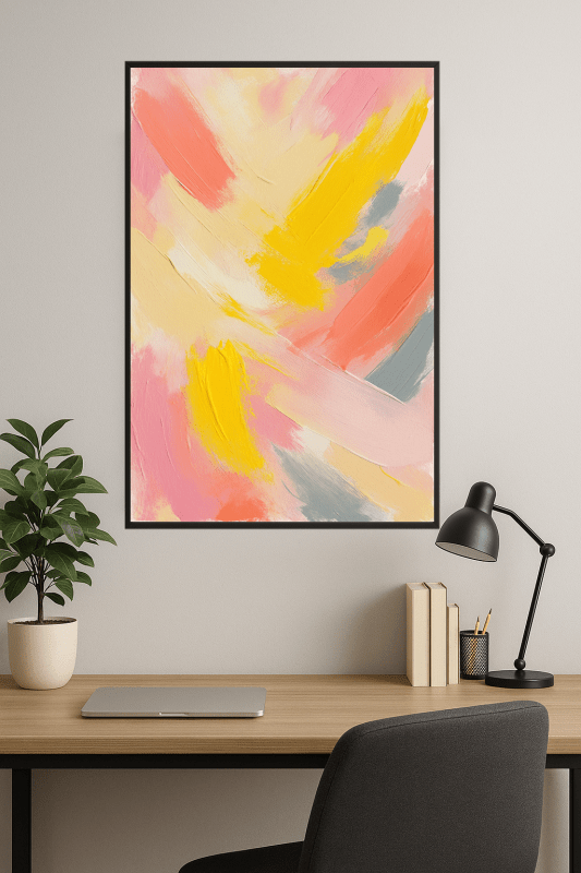 Żywy abstrakcyjny obraz - CasaNookDecor