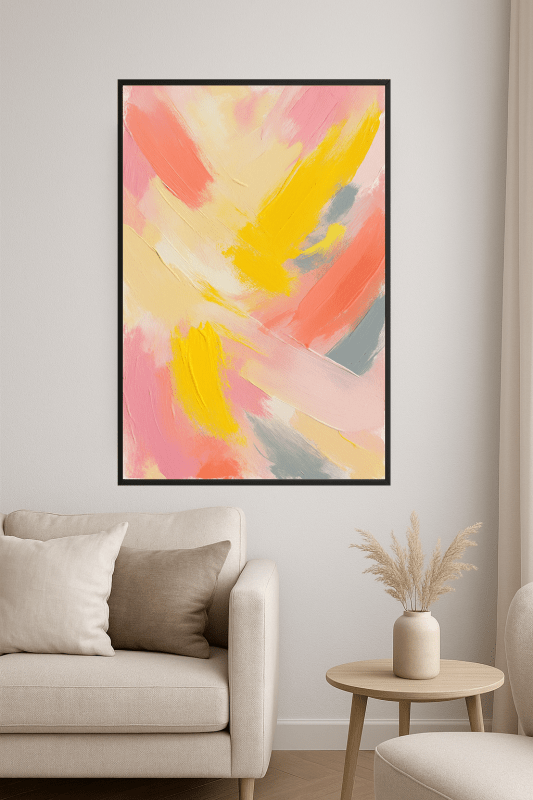 Żywy abstrakcyjny obraz - CasaNookDecor