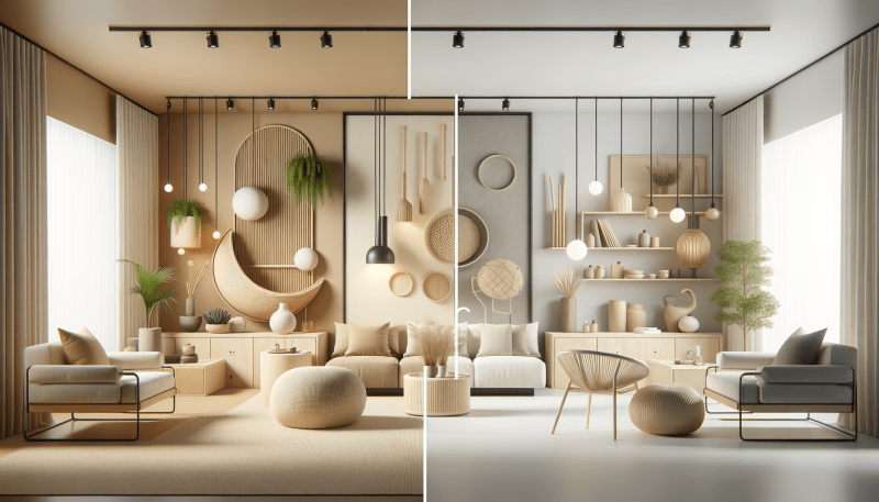 Porównanie ciepłego i zimnego minimalizmu - warm vs cold minimalism